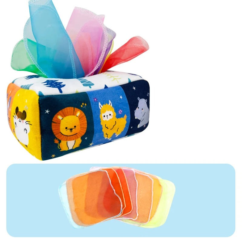 Mommy’s Market Montessori Tissue Box – Tactile Sensory & Finger Gym for Early Learners